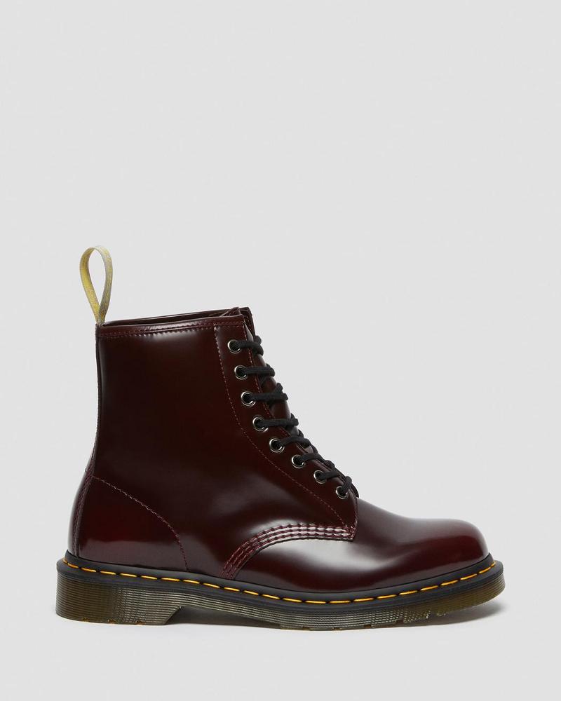 Pink / Red Men's Dr Martens Vegan 1460 Lace Up Boots | CA 542JPQ